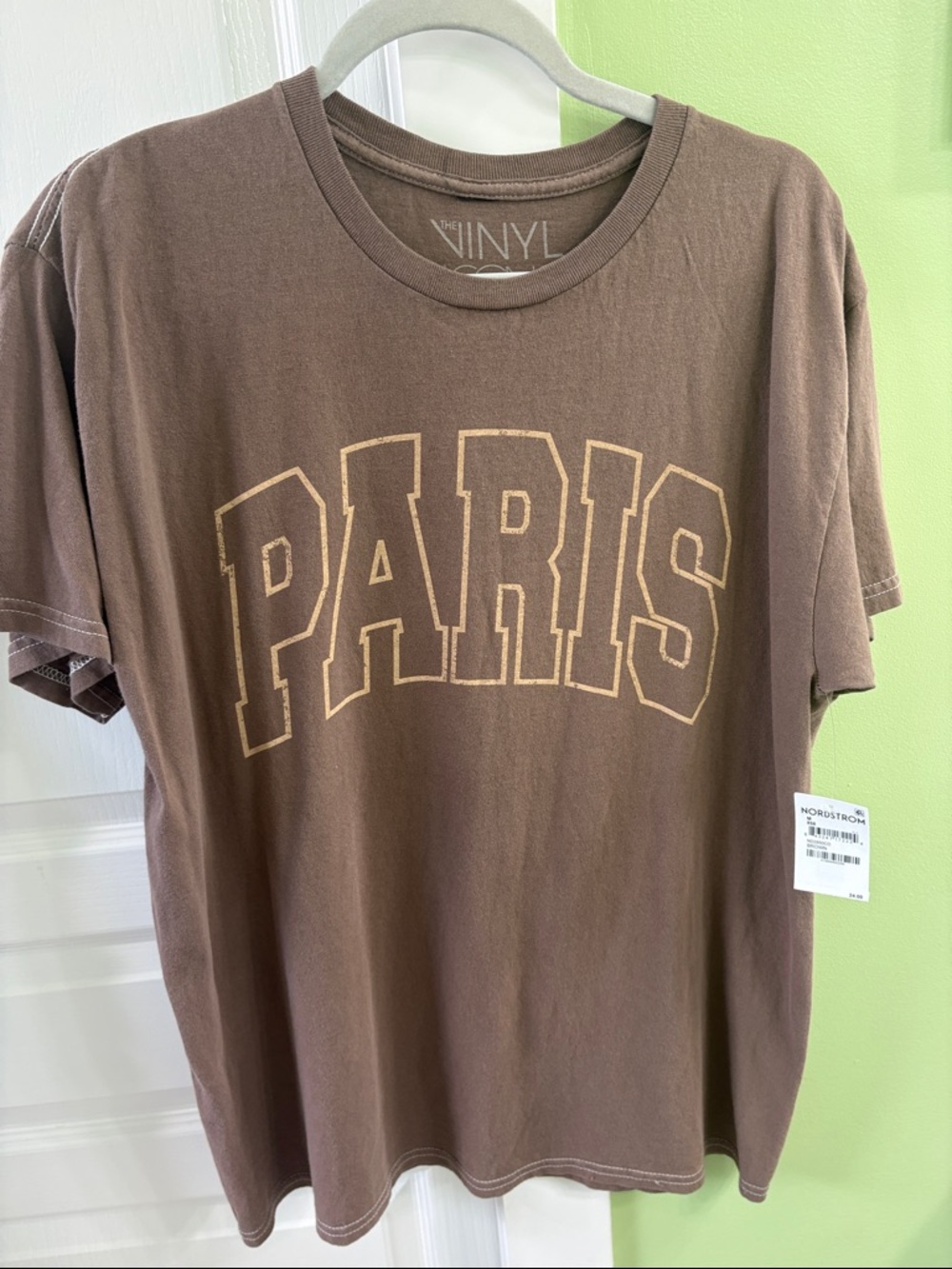 VINYL Brown 'Paris' Short Sleeve Tee